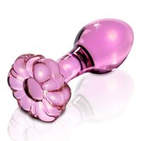 Bild von Dildo aus Glas in Pink Icicles No 48