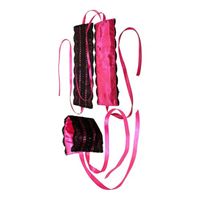 Imagen de Handfesseln aus Satin in Pink und Augenbinde