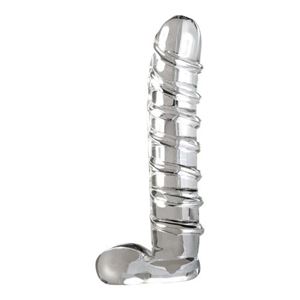 Εικόνα της Großer Dildo aus Glas mit Riffeln