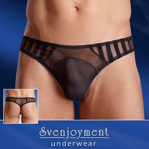 Immagine di Leicht transparenter String für Männer in Schwarz