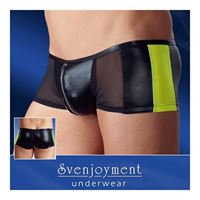 Resim Short für Herren im Wetlook in Schwarz