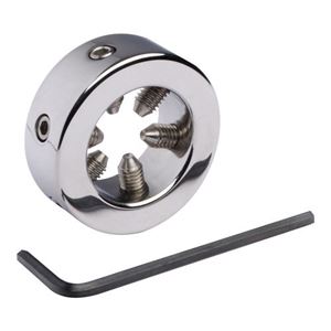 Image de Penisring aus Metall mit Spikes