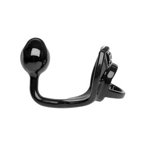 Resim Penisring mit Analplug in Schwarz