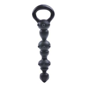 Image de Anal Beads aus Silikon I in Schwarz