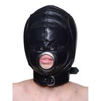 Picture of Leder gepolsterte Haube mit Mundloch