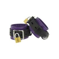 Imagen de Fesseln aus Leder in Violett und Schwarz
