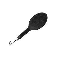 Resim Strict Leather Rundes Paddle mit Pelzbesatz