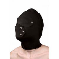 Image de Schwarze Kopfkappe für SM mit Öffnungen für Augen und Mund