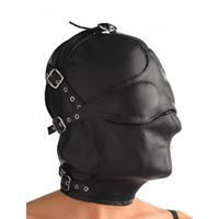 Imagen de Kappe aus Leder mit abnehmbarer Augen- und Mundklappe