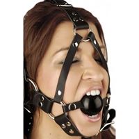 Imagen de Gesichtsharness mit Mundball aus Leder