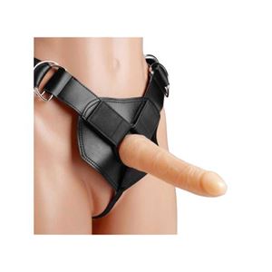 Image de Strap-on Harness mit drei Ringen in Schwarz