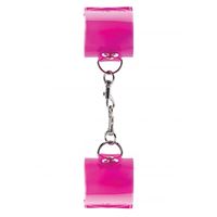 Afbeelding van Transparente Handfesseln in Pink