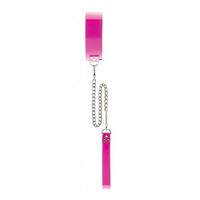 Afbeelding van Sklaven-Halsband mit Klettverschluss in Pink-Transparent