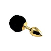 Εικόνα της Glatter, großer Buttplug in Gold mit Schwanz