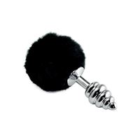 Εικόνα της Geriffelter Buttplug mit Häschenschwanz