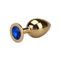 Εικόνα της Goldener Buttplug aus Aluminium ? Saphir