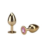 Εικόνα της Buttplug aus Aluminium mit pinkfarbenem Kristall