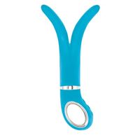 Resim Vibrator in Blau mit 2 Enden aus Silikon