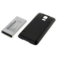 Resim Power-Case BLACK für  Samsung SM-G900 Galaxy S5 / SM-G901F Galaxy S5 Plus, Hochleistungsakku mit ca. 5600 mAh