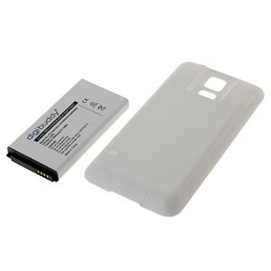 Resim Power-Case WHITE für  Samsung SM-G900 Galaxy S5 / SM-G901F Galaxy S5 Plus, Hochleistungsakku mit ca. 5600 mAh