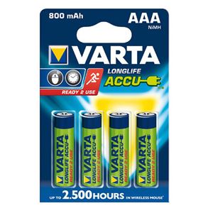 Obrazek Varta AAA Ready2Use Accu, 800 mAh, 1,2V, 4 Stück