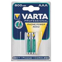 Εικόνα της Varta AAA Phone Power Accu 800 mAh, 1,2V, 2 Stück (Speziell für DECT-Telefone)