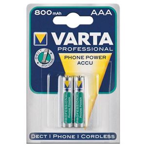 Bild von Varta AAA Phone Power Accu 800 mAh, 1,2V, 2 Stück (Speziell für DECT-Telefone)