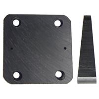 Obrazek Brodit Abstandsplatte 10 Grad, 50 x 50 x 5-14 mm - Mit Montagebohrungen