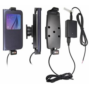 Resim Brodit Halter Aktiv, mit Festanschluss, 12/24V, für  Samsung SM-G920F Galaxy S6, Für Geräte mit Skins (Dünnen Schutztaschen / Cover)