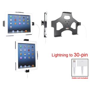 Resim Brodit Halter mit Kugelgelenk für  Apple iPad Mini, Achtung: Halter ist nur für die Aufnahme des abgebildeten Original Adapters (Apple MD824ZM/A 30-Pin-Dock auf Lightning Anschluss) vorgesehen!