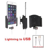 Resim Brodit Halter mit Kugelgelenk für  Apple iPhone 6 Plus, Gepolstert (Filzschutz), Achtung: Nur für die Aufnahme des abgebildeten Original Kabel (Apple MD818ZM/A mit Lightning Anschluss) vorgesehen!