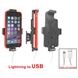 Resim Brodit Halter mit Kugelgelenk für  Apple iPhone 6 , für Geräte mit dünnen Skins (Schutzhüllen), Achtung: Nur für die Aufnahme des abgebildeten Original Kabel (Apple MD818ZM/A mit Lightning Anschluss) vorgesehen!
