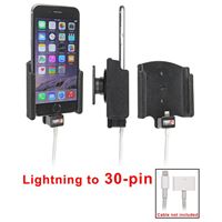 Resim Brodit Halter mit Kugelgelenk für  Apple iPhone 6 , Achtung: Halter ist nur für die Aufnahme des abgebildeten Original Adapters (Apple MD824ZM/A 30-Pin-Dock auf Lightning Anschluss) vorgesehen!