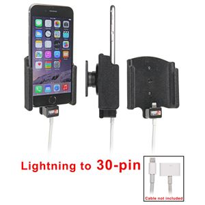 Resim Brodit Halter mit Kugelgelenk für  Apple iPhone 6 , Achtung: Halter ist nur für die Aufnahme des abgebildeten Original Adapters (Apple MD824ZM/A 30-Pin-Dock auf Lightning Anschluss) vorgesehen!
