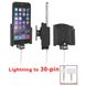 Resim Brodit Halter mit Kugelgelenk für  Apple iPhone 6 , Achtung: Halter ist nur für die Aufnahme des abgebildeten Original Adapters (Apple MD824ZM/A 30-Pin-Dock auf Lightning Anschluss) vorgesehen!