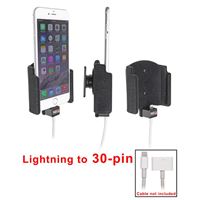 Resim Brodit Halter mit Kugelgelenk für  Apple iPhone 6 Plus , Achtung: Halter ist nur für die Aufnahme des abgebildeten Original Adapters (Apple MD824ZM/A 30-Pin-Dock auf Lightning Anschluss) vorgesehen!
