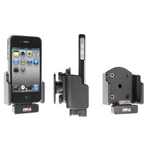 Resim Brodit Halter mit Apple-Durchgangsstecker- und Kugelgelenk für  Apple iPhone 4 / iPhone 4S, (für die Benutzung mit dünnen Skins - z.B. Incipio Feather / NICHT Bumper!)