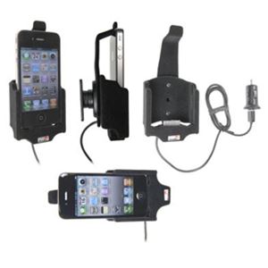 Picture of Brodit Halter Aktiv USB, 12V, für  Apple iPhone 4 / iPhone 4S, inkl. USB-Ladegerät - Für Vertikale + Horizontale Position / mit USB-Ladekabel