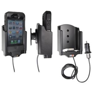 Picture of Brodit Halter Aktiv USB, 12V, für  Apple iPhone 4 / iPhone 4S, inkl. USB-Ladegerät, passend für Geräte mit Otterbox Defender Hülle!