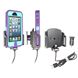 Picture of Brodit Halter Aktiv USB, 12V, für  Apple iPhone 5 / iPhone 5S, inkl. USB-Ladegerät, Verstellbar (seitlich), passend für Geräte mit Otterbox Defender Hülle! - Maximale Maße: Breite 62-77 mm, Dicke: 9-13 mm, Ladekabel ist von Apple lizenziert!