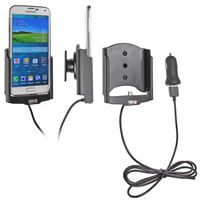 Bild von Brodit Halter Aktiv USB, 12V, für  Samsung SM-G900 Galaxy S5 / SM-G901F Galaxy S5 Plus, inkl. USB-Ladegerät