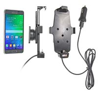 Bild von Brodit Halter Aktiv USB, 12V, für  Samsung SM-G850F Galaxy Alpha, inkl. USB-Ladegerät, für Geräte mit Skins (Dünnen Schutztaschen/Cover)