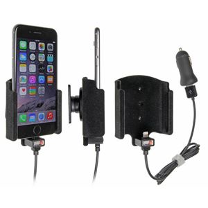 Picture of Brodit Halter Aktiv USB, 12V, für  Apple iPhone 6, inkl. USB-Ladegerät, Gepolstert (Filzschutz), Ladekabel ist von Apple lizenziert!