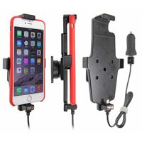 Obrazek Brodit Halter Aktiv USB, 12V, für  Apple iPhone 6 Plus, inkl. USB-Ladegerät, Verstellbar (oben), für Geräte mit größeren Skins (Schutzhüllen), Ladekabel ist von Apple lizenziert!