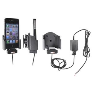 Resim Brodit Halter Aktiv, mit Festanschluss, 12/24V, für  Apple iPhone 4 / iPhone 4S (für die Benutzung mit dünnen Skins - z.B. Incipio Feather / NICHT Bumper!)