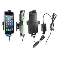 Resim Brodit Halter Aktiv, mit Festanschluss, 12/24V, für  Apple iPhone 5 / iPhone 5S , für Geräte mit dünnen Skins (Schutzhüllen), Ladekabel ist von Apple lizenziert!