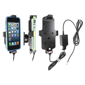 Resim Brodit Halter Aktiv, mit Festanschluss, 12/24V, für  Apple iPhone 5 / iPhone 5S , für Geräte mit dünnen Skins (Schutzhüllen), Ladekabel ist von Apple lizenziert!