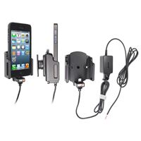 Resim Brodit Halter Aktiv, mit Festanschluss, 12/24V, für  Apple iPhone 5 / iPhone 5S, Verstellbar (seitlich), für Geräte mit dünnen Skins (Schutzhüllen) - Maximale Maße: Breite 59-63 mm, Dicke: 6-10 mm, Ladekabel ist von Apple lizenziert!