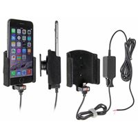 Resim Brodit Halter Aktiv, mit Festanschluss, 12/24V, für  Apple iPhone 6 Gepolstert (Filzschutz), Ladekabel ist von Apple lizenziert!
