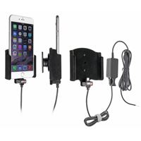 Resim Brodit Halter Aktiv, mit Festanschluss, 12/24V, für  Apple iPhone 6 Plus Gepolstert (Filzschutz), Ladekabel ist von Apple lizenziert!